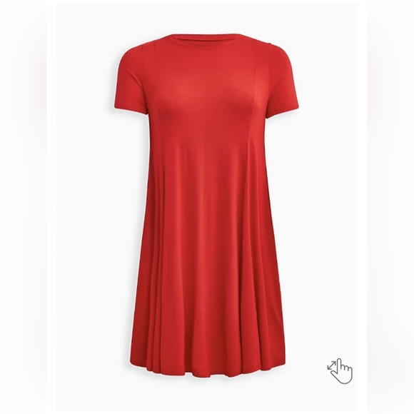 Torrid Red Mini Super Soft Dress - Picture 2 of 4